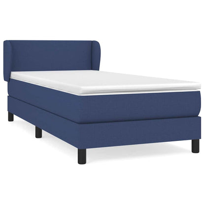 Giroletto a Molle con Materasso Blu 90x190 cm in Tessuto