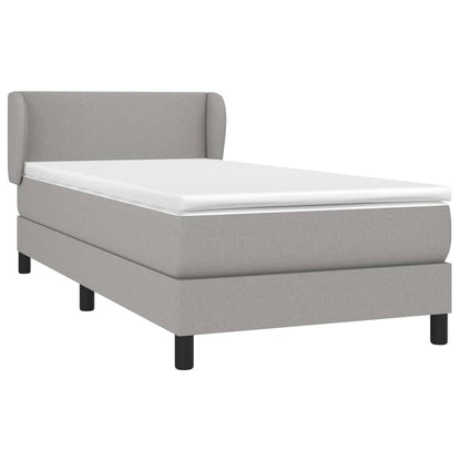 Giroletto a Molle con Materasso Grigio Chiaro 90x200 cm Tessuto | homemem39