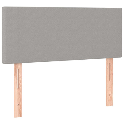 Giroletto a Molle con Materasso Grigio Chiaro100x200 cm Tessuto | homemem39