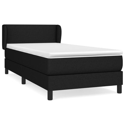 Giroletto a Molle con Materasso Nero 100x200 cm in Tessuto | homemem39
