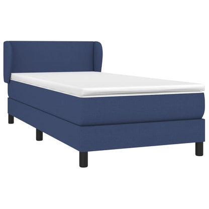 Giroletto a Molle con Materasso Blu 100x200 cm in Tessuto | homemem39