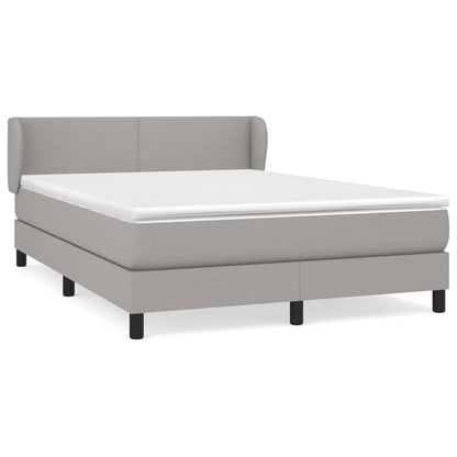 Giroletto a Molle con Materasso Grigio Chiaro 140x200cm Tessuto | homemem39
