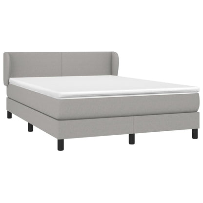 Giroletto a Molle con Materasso Grigio Chiaro 140x200cm Tessuto | homemem39