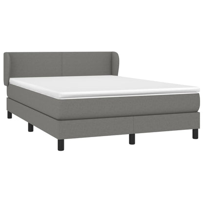 Giroletto a Molle con Materasso Grigio Scuro 140x200cm Tessuto | homemem39