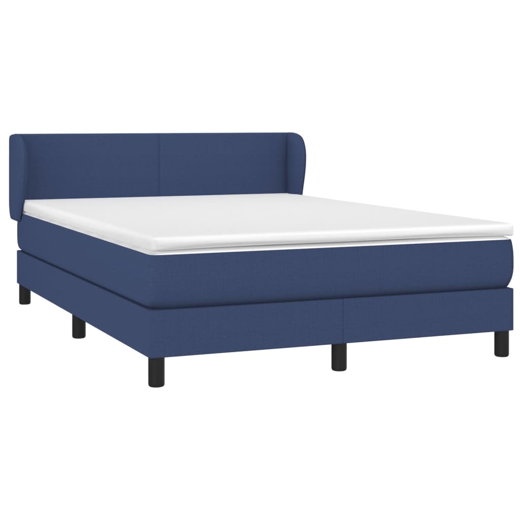 Giroletto a Molle con Materasso Blu 140x200 cm in Tessuto | homemem39