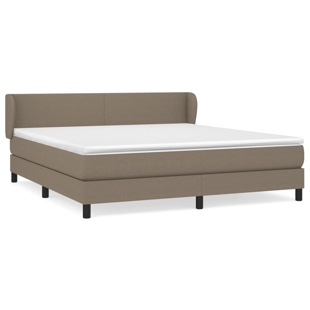 Giroletto a Molle con Materasso Tortora 160x200 cm in Tessuto | homemem39