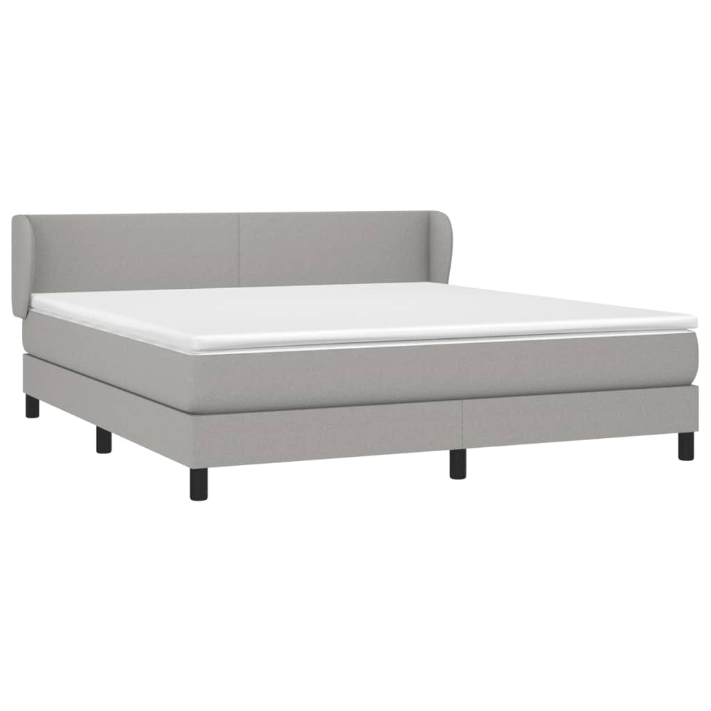 Giroletto a Molle con Materasso Grigio Chiaro180x200 cm Tessuto | homemem39