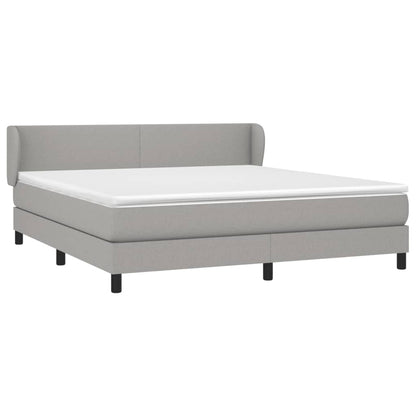 Giroletto a Molle con Materasso Grigio Chiaro180x200 cm Tessuto | homemem39