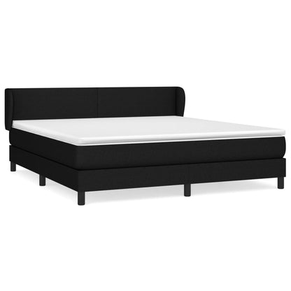 Giroletto a Molle con Materasso Nero 180x200 cm in Tessuto | homemem39