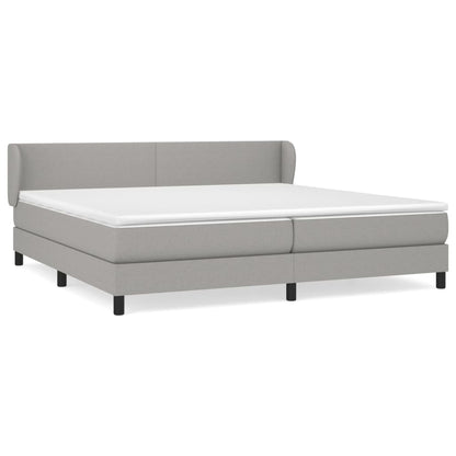Giroletto a Molle con Materasso Grigio Chiaro 200x200cm Tessuto | homemem39