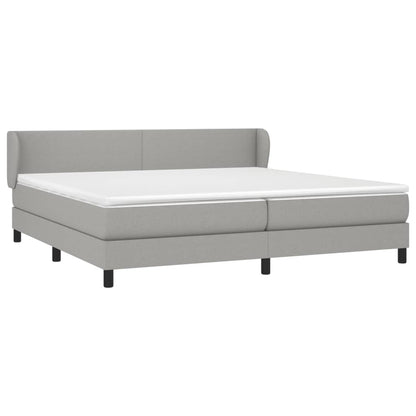 Giroletto a Molle con Materasso Grigio Chiaro 200x200cm Tessuto | homemem39