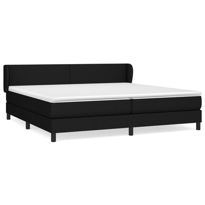 Giroletto a Molle con Materasso Nero 200x200 cm in Tessuto | homemem39