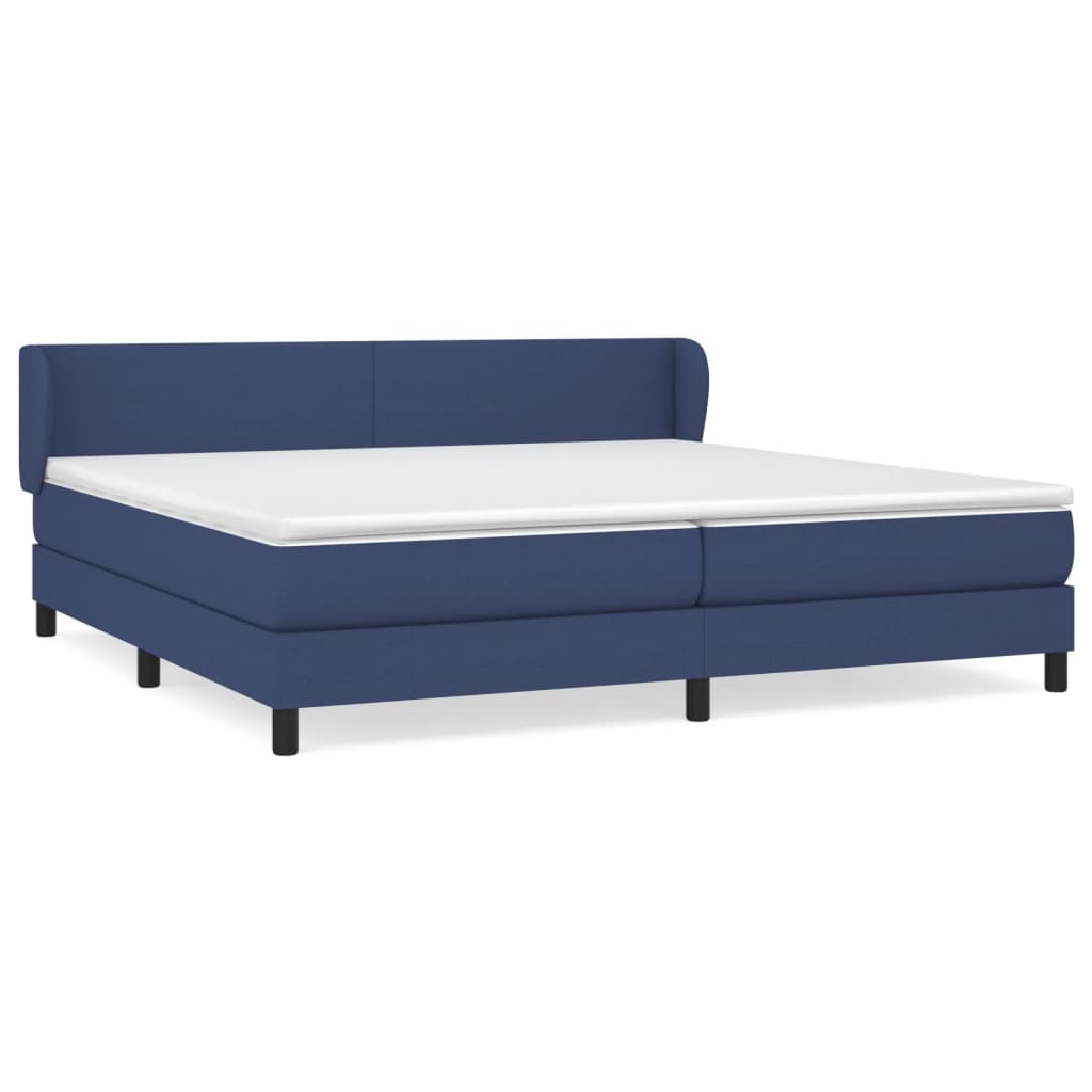 Giroletto a Molle con Materasso Blu 200x200 cm in Tessuto | homemem39