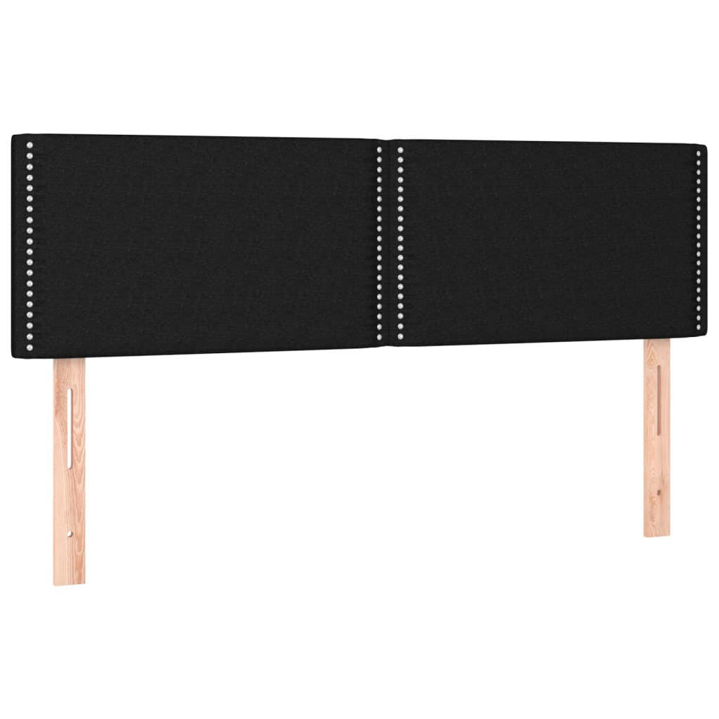 Giroletto a Molle con Materasso Nero 140x190 cm in Tessuto | homemem39