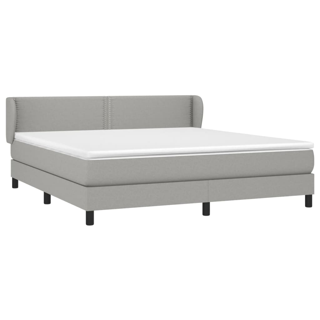 Giroletto a Molle con Materasso Grigio Chiaro180x200 cm Tessuto | homemem39