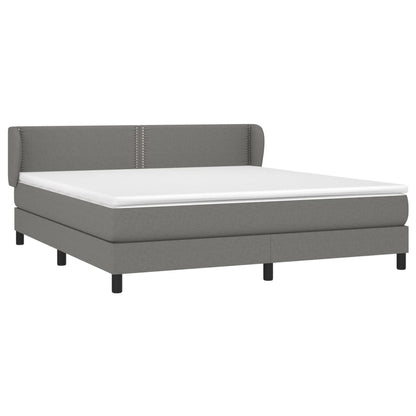 Giroletto a Molle con Materasso Grigio Scuro 180x200 cm Tessuto | homemem39