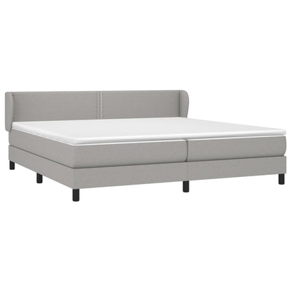 Giroletto a Molle con Materasso Grigio Chiaro 200x200cm Tessuto | homemem39