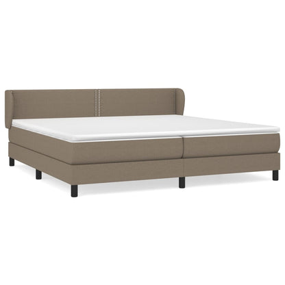 Giroletto a Molle con Materasso Tortora 200x200 cm in Tessuto | homemem39
