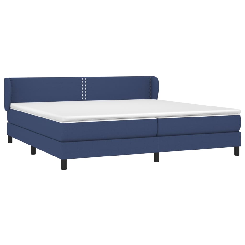 Giroletto a Molle con Materasso Blu 200x200 cm in Tessuto | homemem39