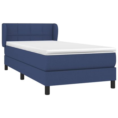 Giroletto a Molle con Materasso Blu 90x190 cm in Tessuto | homemem39