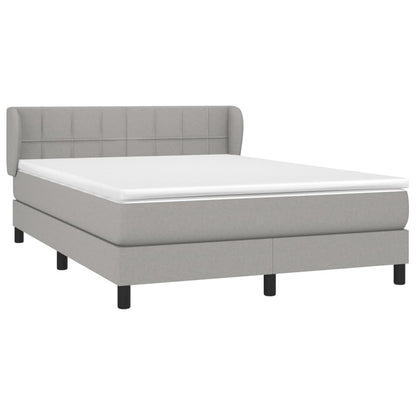 Giroletto a Molle con Materasso Grigio Chiaro 140x190cm Tessuto | homemem39