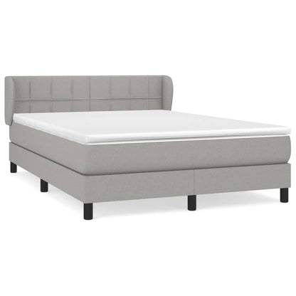 Giroletto a Molle con Materasso Grigio Chiaro 140x200cm Tessuto | homemem39