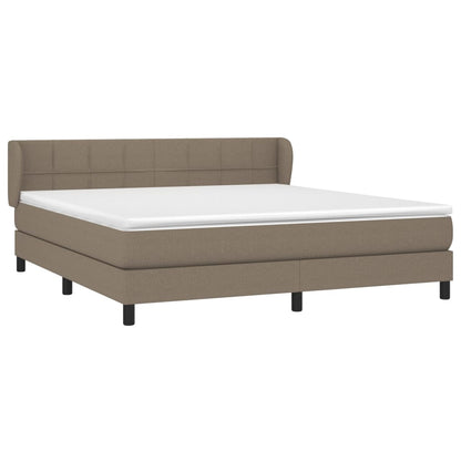 Giroletto a Molle con Materasso Tortora 160x200 cm in Tessuto | homemem39