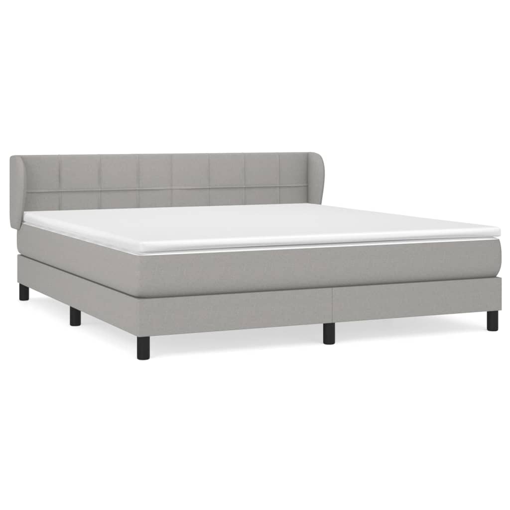 Giroletto a Molle con Materasso Grigio Chiaro180x200 cm Tessuto | homemem39