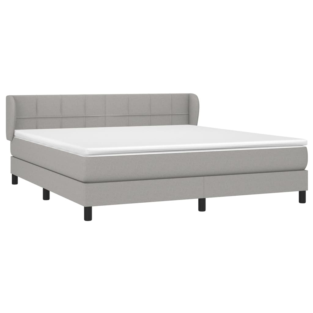 Giroletto a Molle con Materasso Grigio Chiaro180x200 cm Tessuto | homemem39