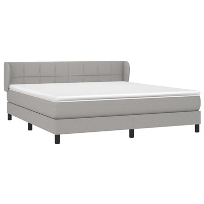 Giroletto a Molle con Materasso Grigio Chiaro180x200 cm Tessuto | homemem39