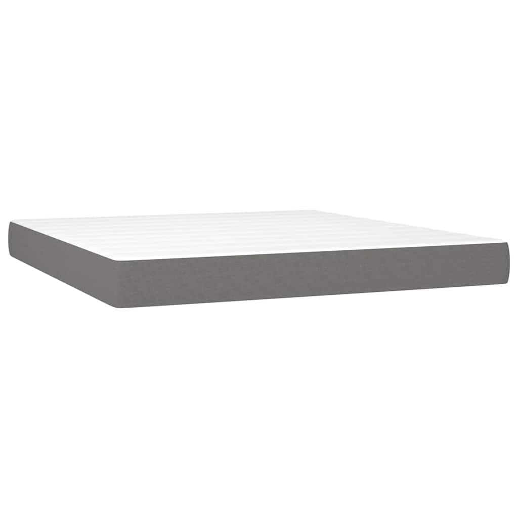 Giroletto a Molle con Materasso Grigio Scuro 180x200 cm Tessuto | homemem39