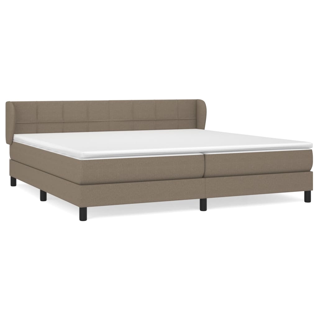 Giroletto a Molle con Materasso Tortora 200x200 cm in Tessuto | homemem39