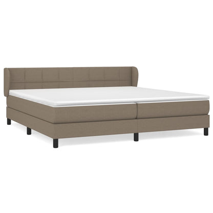 Giroletto a Molle con Materasso Tortora 200x200 cm in Tessuto | homemem39