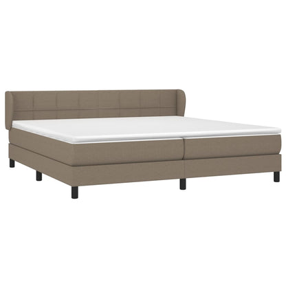 Giroletto a Molle con Materasso Tortora 200x200 cm in Tessuto | homemem39