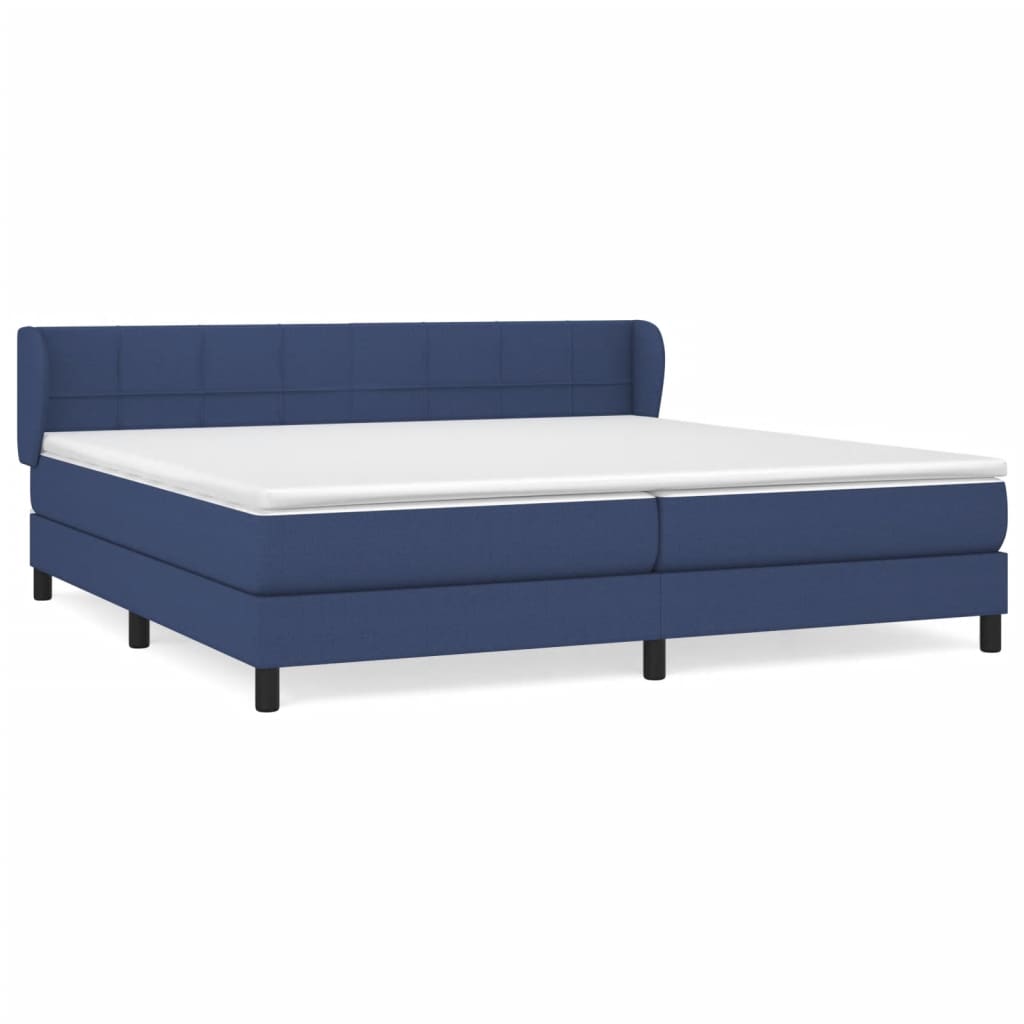 Giroletto a Molle con Materasso Blu 200x200 cm in Tessuto | homemem39