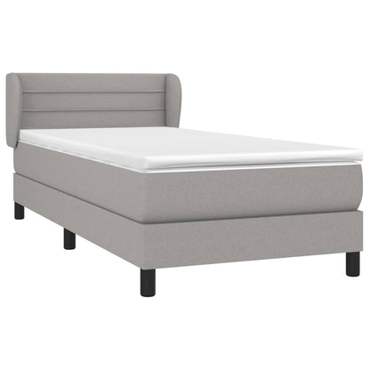 Giroletto a Molle con Materasso Grigio Chiaro 90x200 cm Tessuto | homemem39