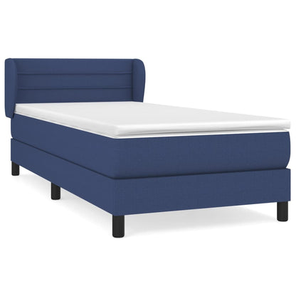 Giroletto a Molle con Materasso Blu 100x200 cm in Tessuto | homemem39