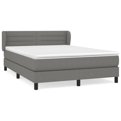 Giroletto a Molle con Materasso Grigio Scuro 140x190 cm Tessuto | homemem39