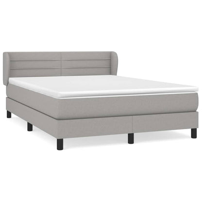Giroletto a Molle con Materasso Grigio Chiaro 140x200cm Tessuto | homemem39