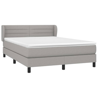 Giroletto a Molle con Materasso Grigio Chiaro 140x200cm Tessuto | homemem39