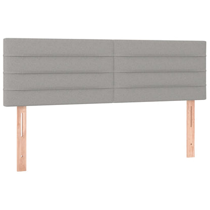 Giroletto a Molle con Materasso Grigio Chiaro 140x200cm Tessuto | homemem39