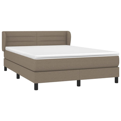 Giroletto a Molle con Materasso Tortora 140x200 cm in Tessuto | homemem39