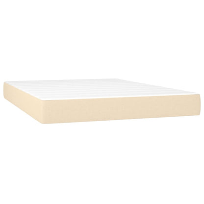 Giroletto a Molle con Materasso Crema 140x200 cm in Tessuto | homemem39