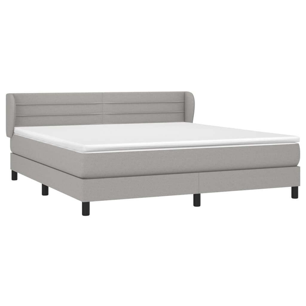 Giroletto a Molle con Materasso Grigio Chiaro160x200 cm Tessuto | homemem39