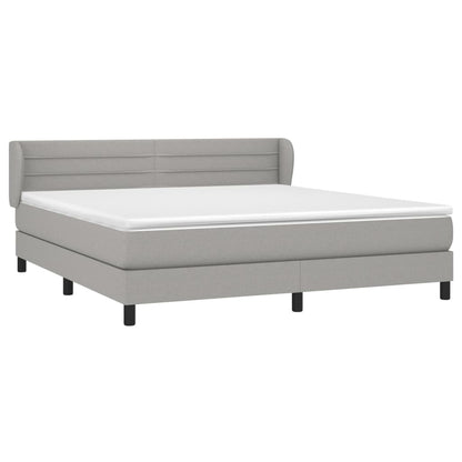 Giroletto a Molle con Materasso Grigio Chiaro160x200 cm Tessuto | homemem39