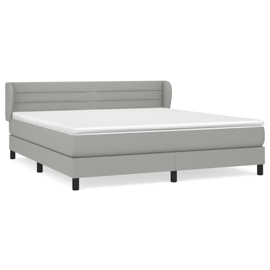 Giroletto a Molle con Materasso Grigio Chiaro180x200 cm Tessuto | homemem39