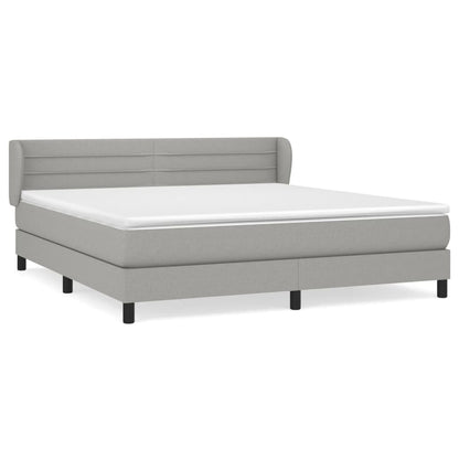 Giroletto a Molle con Materasso Grigio Chiaro180x200 cm Tessuto | homemem39