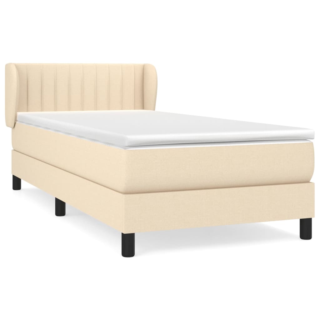 Giroletto a Molle con Materasso Crema 80x200 cm inTessuto | homemem39