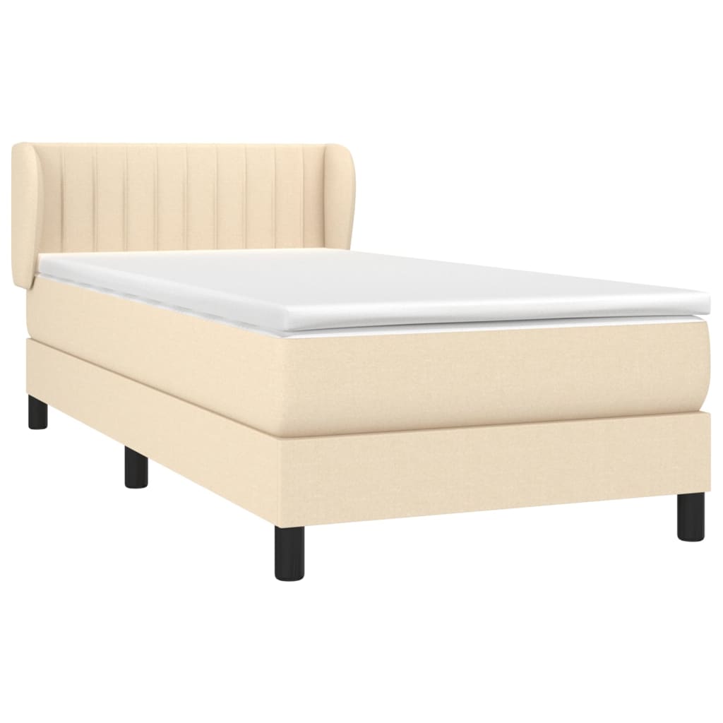 Giroletto a Molle con Materasso Crema 80x200 cm inTessuto | homemem39