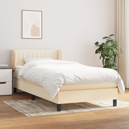 Giroletto a Molle con Materasso Crema 80x200 cm inTessuto | homemem39